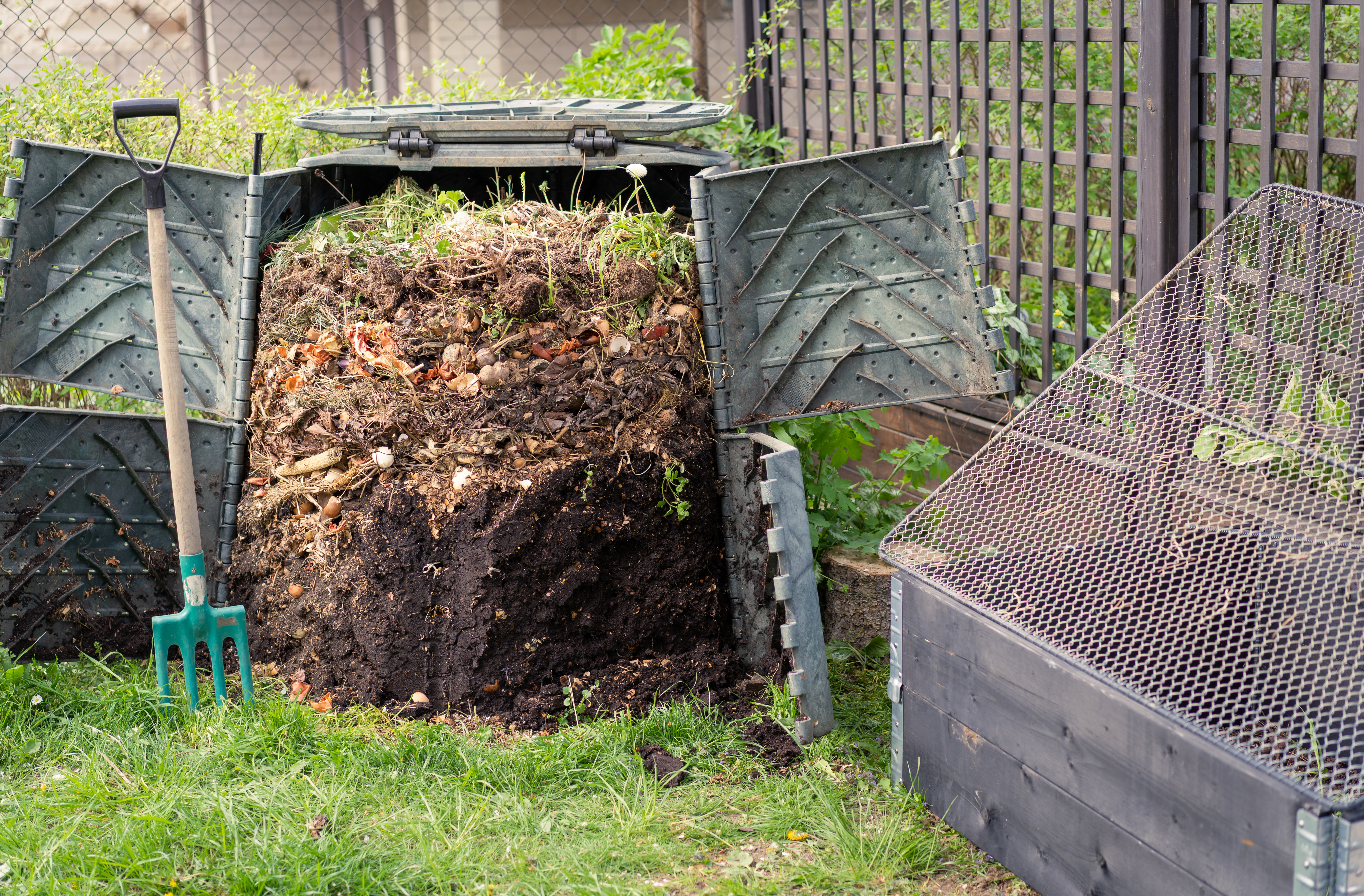 homemade compost heap